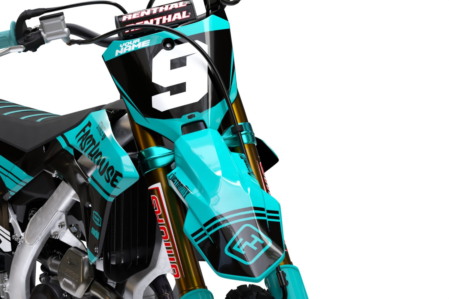 Split Series Teal Honda Cr Crf Graphics Kit Custom Mx The