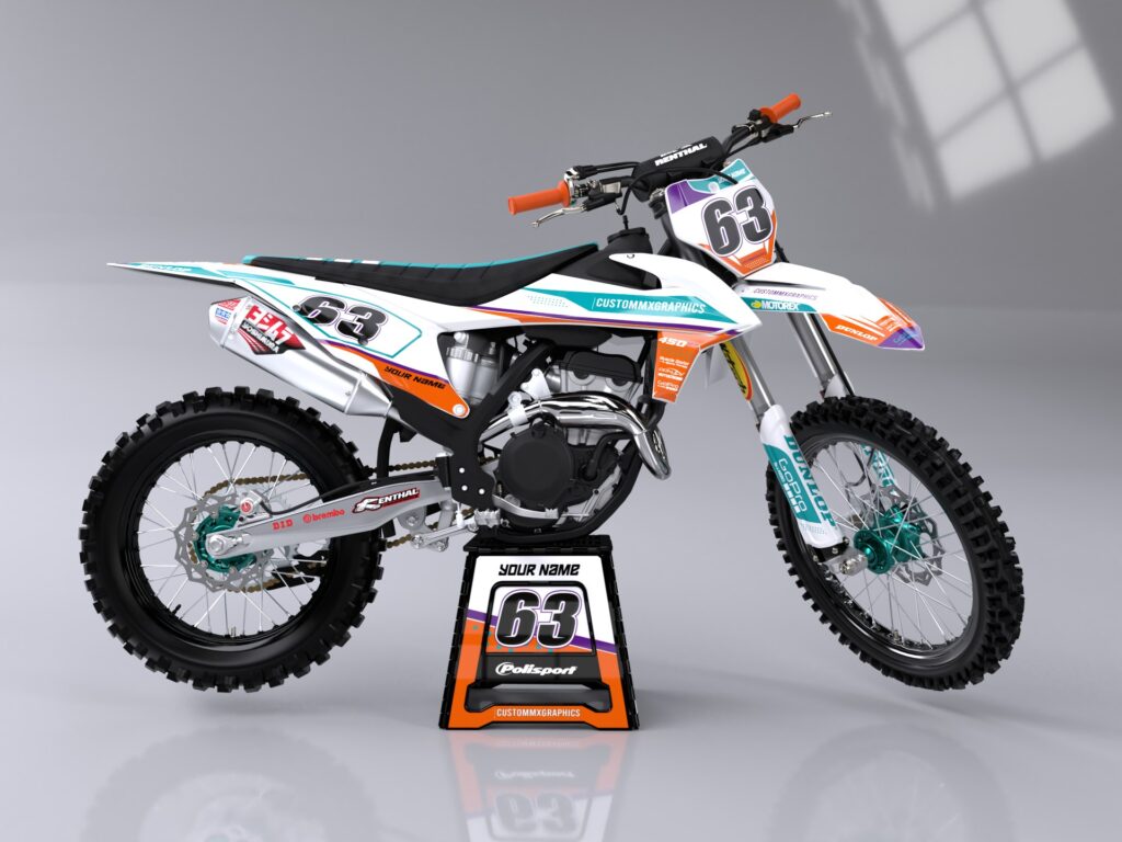 Compression Teal Purple Series Ktm Sx Sxf Exc Exc F Graphics Kit