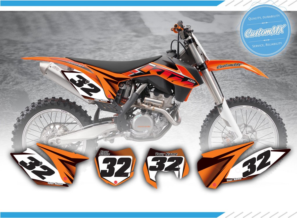 BG6 Series – KTM SX SXF EXC EXC-F Backgrounds Kit (with Airbox Decals ...