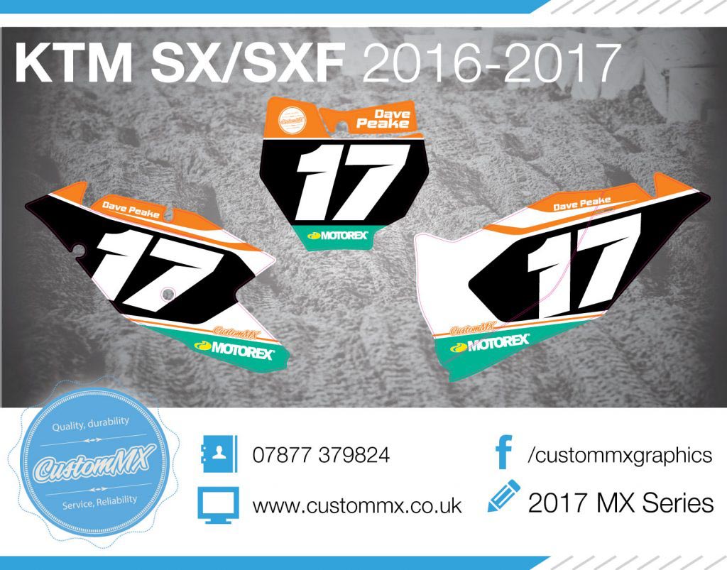 2017 Inspired Series – KTM SX SXF Backgrounds Kit – Custom MX – The ...