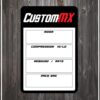 CustomMX Suspension Settings Decal