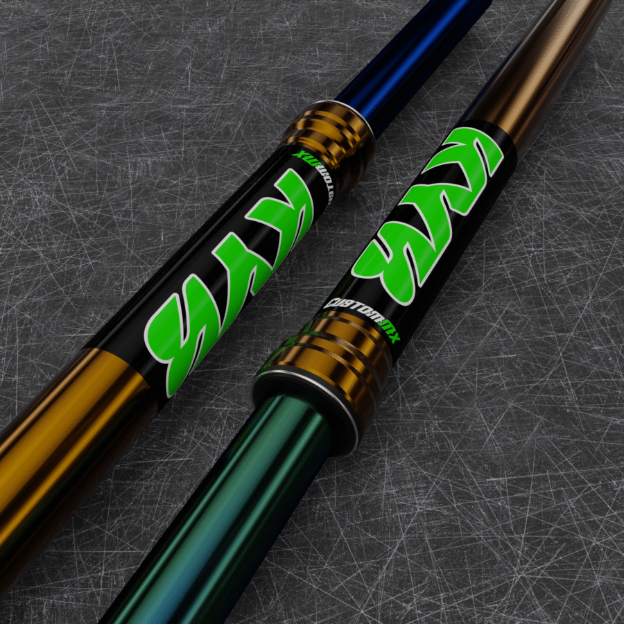 KYB Green Upper Fork Decals (Black)