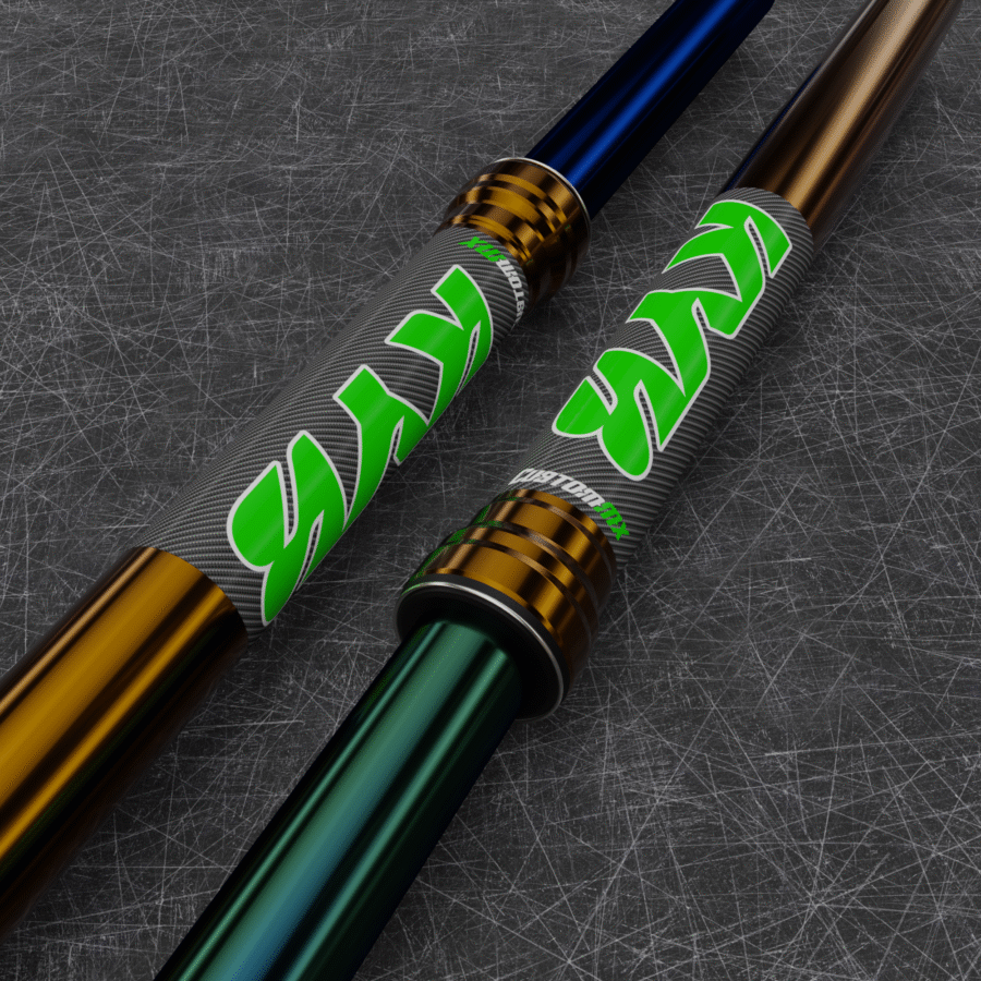 KYB Green Upper Fork Decals (Carbon)