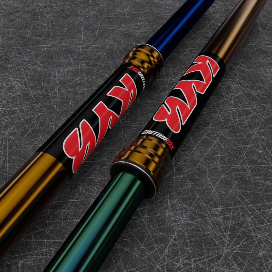 KYB Red Upper Fork Decals (Black)