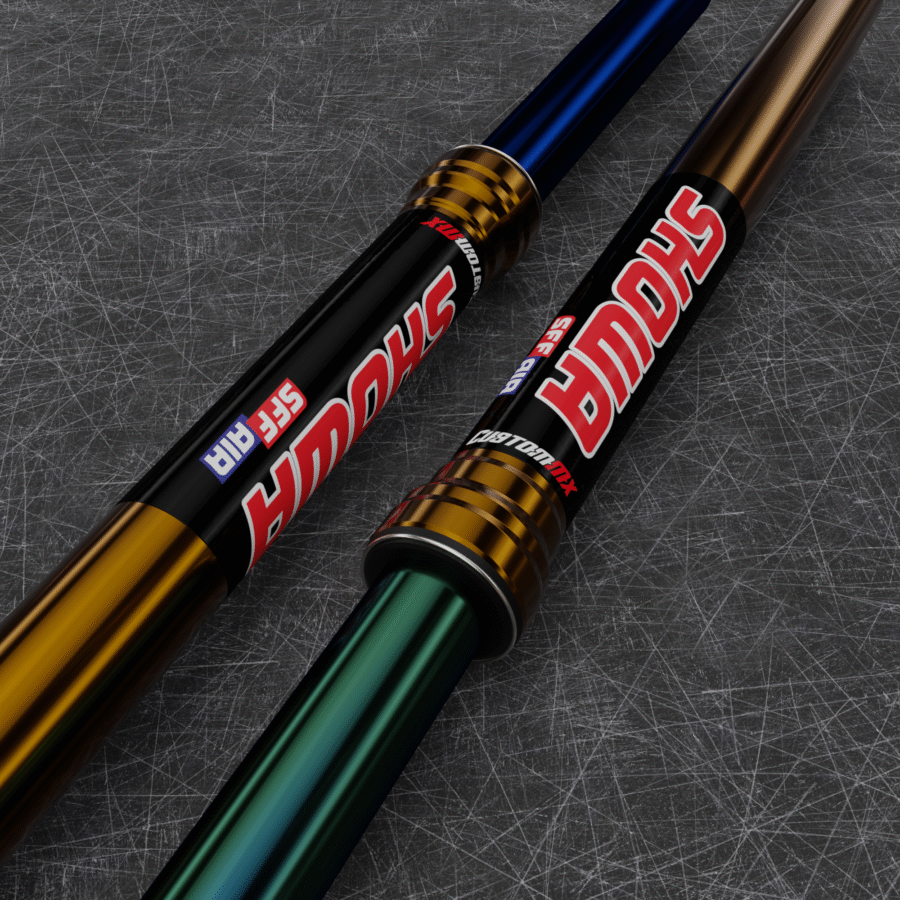 SHOWA SFF AIR Upper Fork Decals (Black)