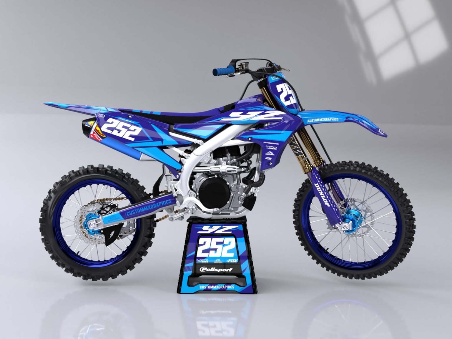 Beasty(BLUE) Series Yamaha YZ/YZF/WR Graphics Kit Custom MX The