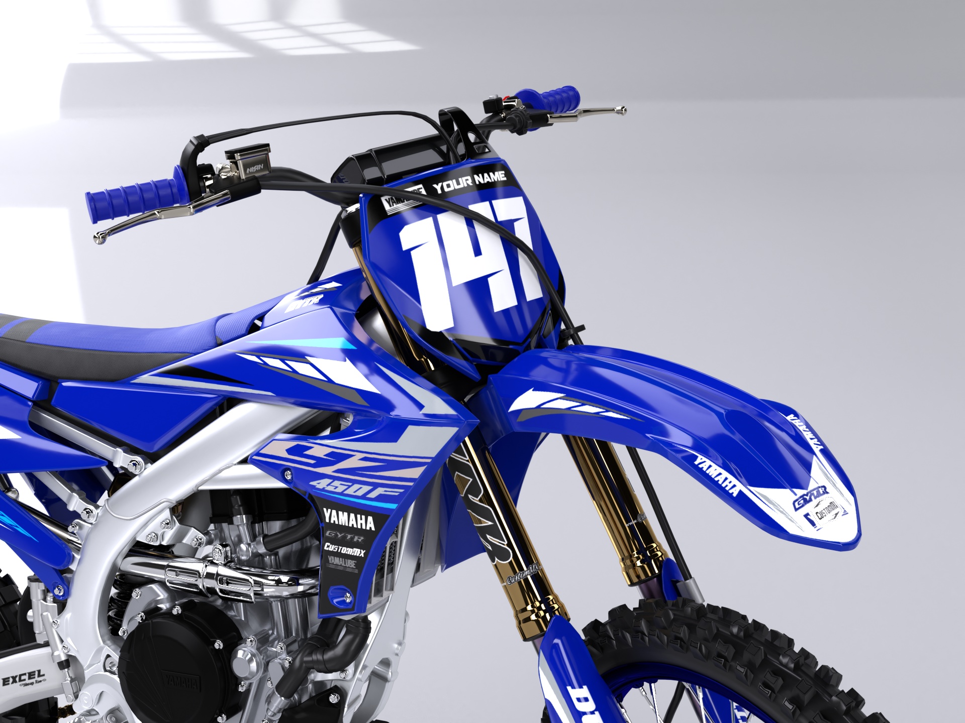 CustomMX Yamaha Graphics Kit – YZ YZF WR WRF 85 125 250 450 426, Fits Restyle Plastics