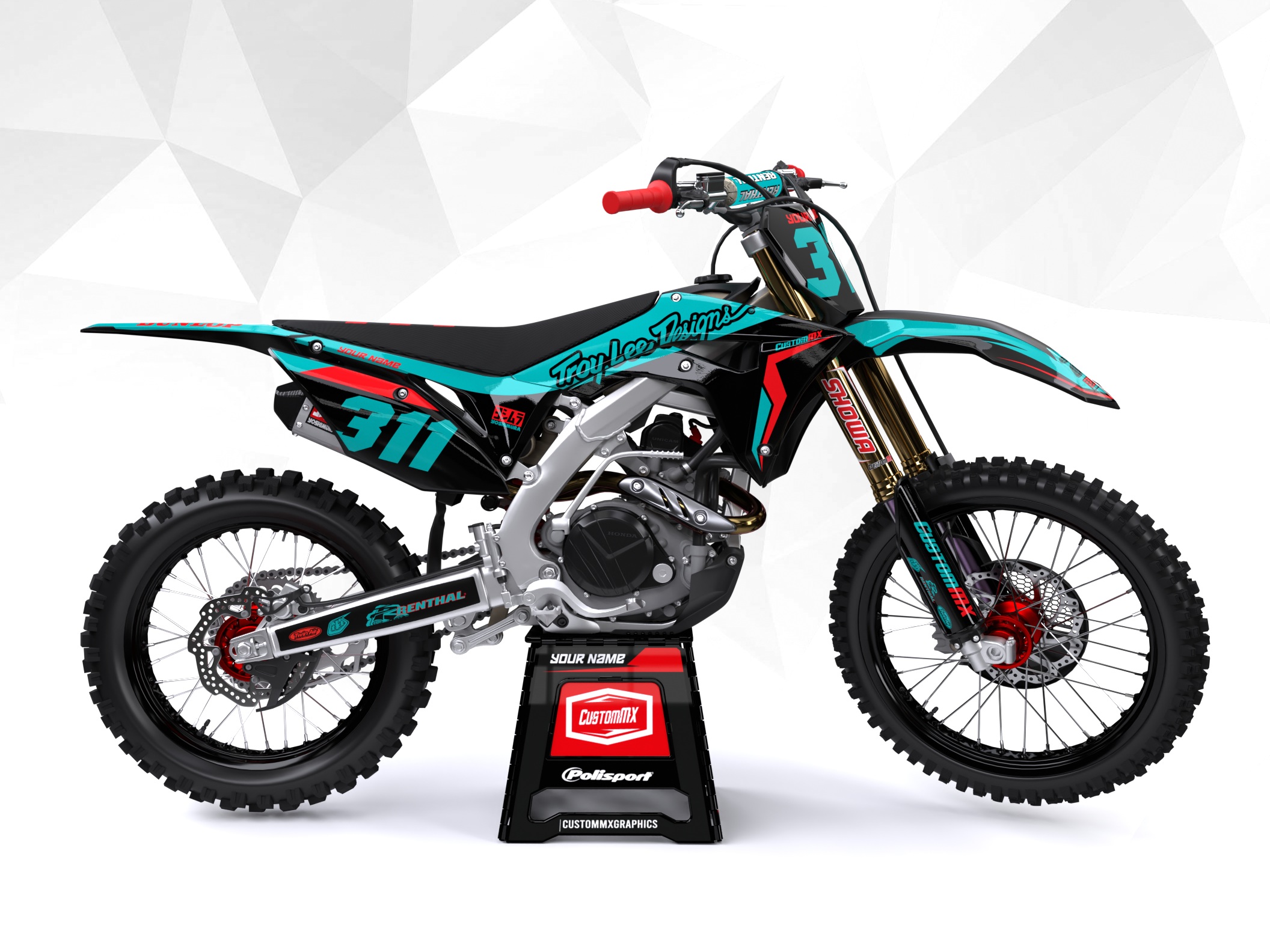 thumbnail image 2 of Honda CRF250X Graphic Kit – Fits 2011-2017 Models, Motocross Style, Made In USA 2 of 3