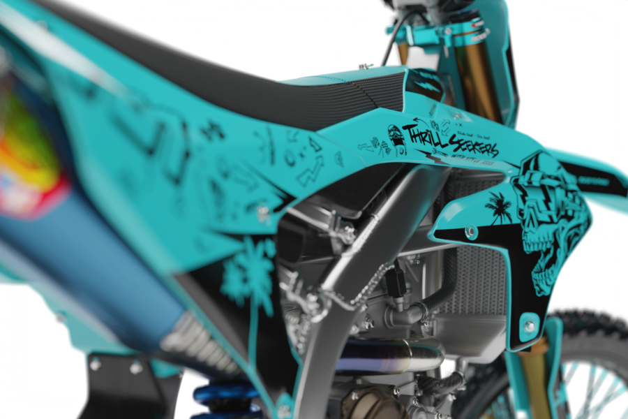 Austin (Teal) Series - Yamaha YZ/YZF/WR Graphics Kit - Image 4