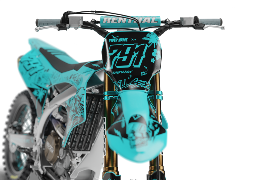 Austin (Teal) Series - Yamaha YZ/YZF/WR Graphics Kit - Image 2