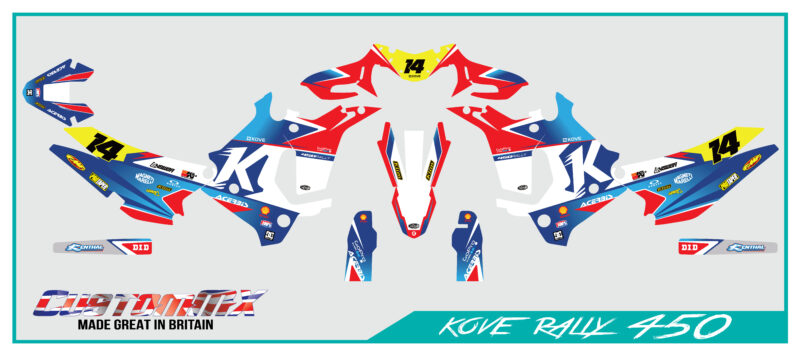 Kove 450 Rally Graphics - Style 1