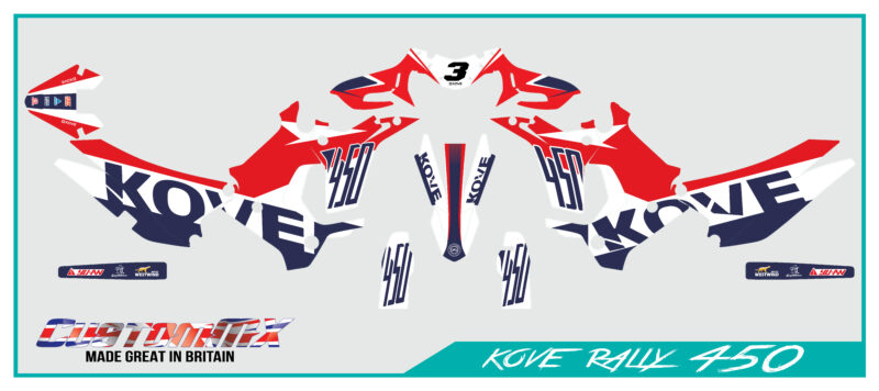 Kove 450 Rally Graphics - Style 3