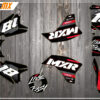 Aberdeen (Red) Series - Funbikes MXR Graphics Kit