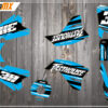 Havana (Cyan) Series - Funbikes MXR Graphics Kit