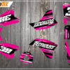 Havana (Magenta) Series - Funbikes MXR Graphics Kit