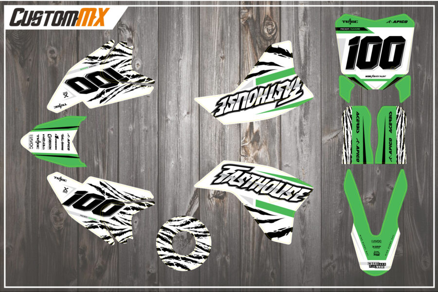 Scramento (Green) Series - Funbikes MXR Graphics Kit