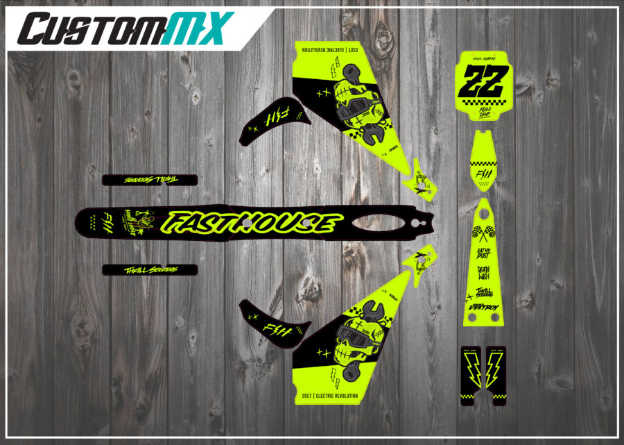 OSET 20.0 (CASABLANCA FLUORO) GRAPHICS KIT DECALS ELECTRIC BIKE
