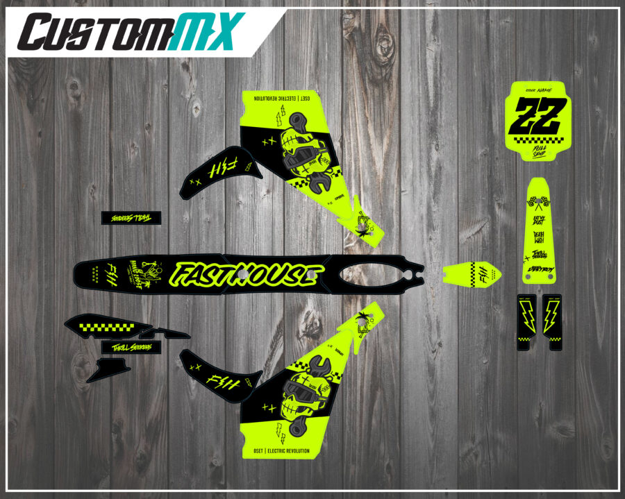 OSET 16.0 (CASABLANCA FLUORO) GRAPHICS KIT DECALS ELECTRIC BIKE
