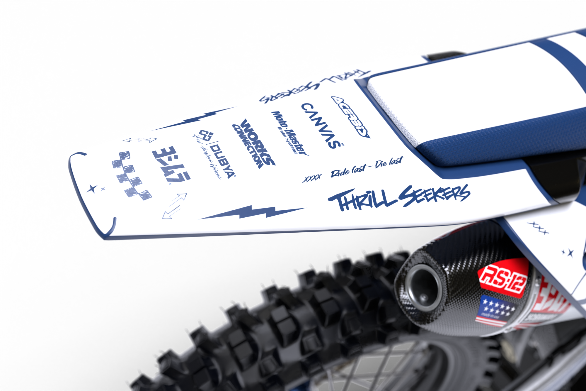 Austin (Blue) Series - Husqvarna TE / FC / FE / WR / CR / TC Full Graphics Kit - Image 5