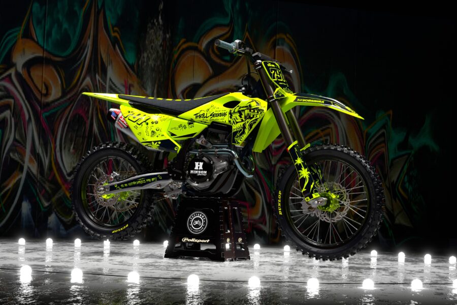 Alternative view of Austin (Fluorescent Yellow) Series - Husqvarna TE / FC / FE / WR / CR / TC Full Graphics Kit
