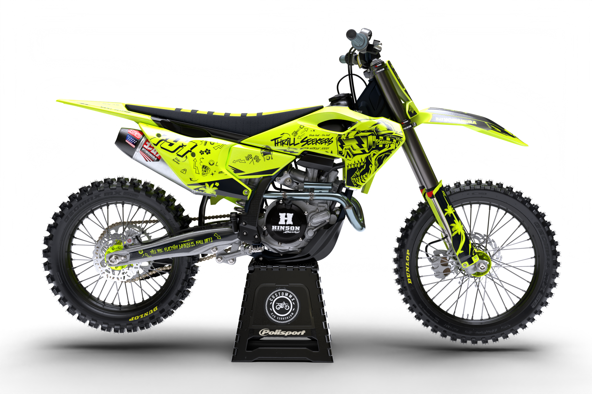 Austin (Fluorescent Yellow) Series - Husqvarna TE / FC / FE / WR / CR / TC Full Graphics Kit