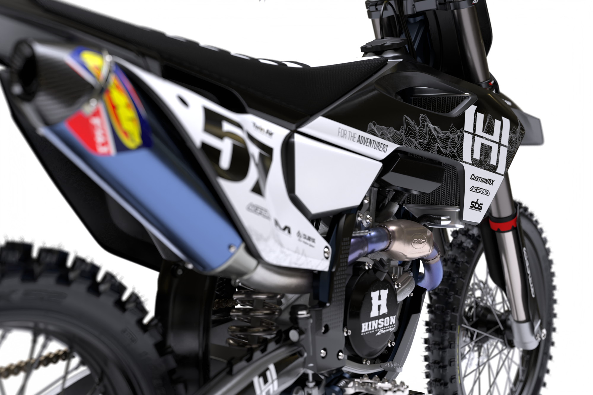 EnduroPro (Black) Series - Husqvarna TE / FC / FE / WR / CR / TC Full Graphics Kit - Image 4