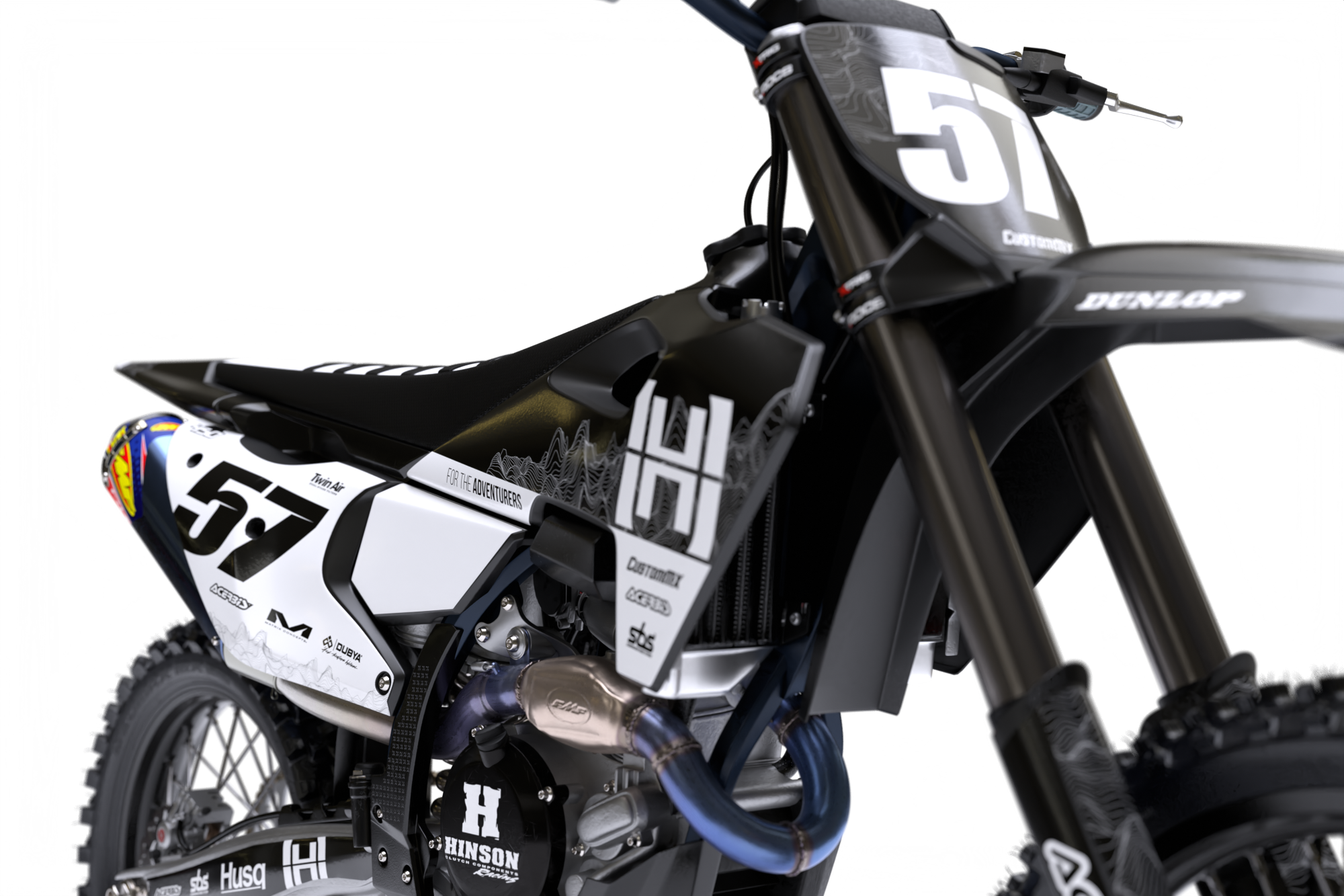 EnduroPro (Black) Series - Husqvarna TE / FC / FE / WR / CR / TC Full Graphics Kit - Image 2