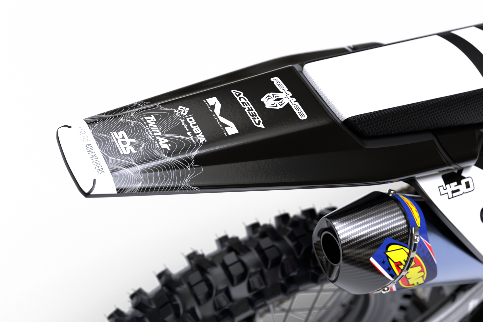 EnduroPro (Black) Series - Husqvarna TE / FC / FE / WR / CR / TC Full Graphics Kit - Image 3
