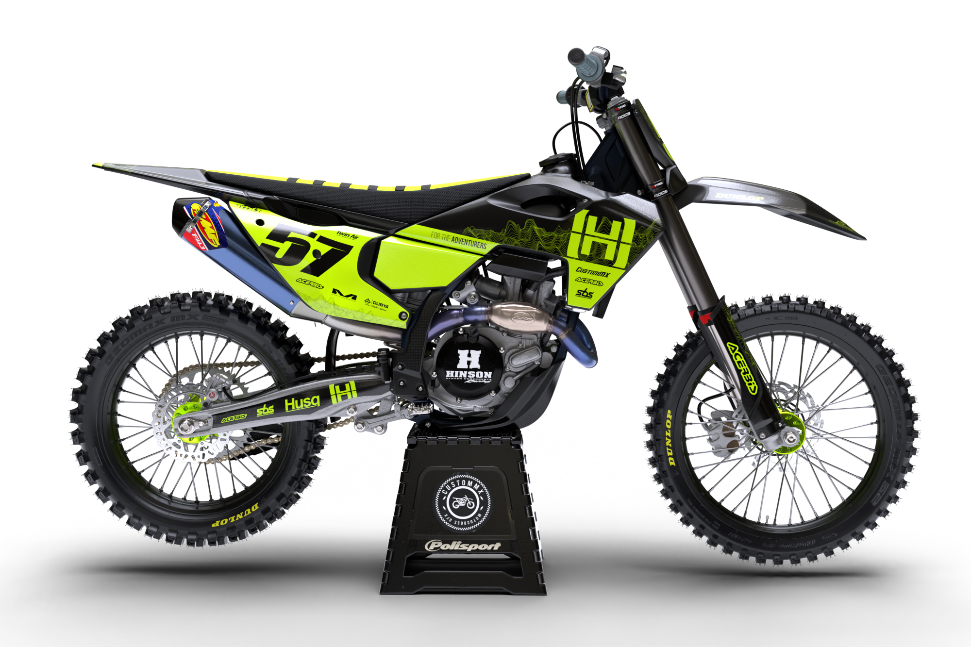 EnduroPro (Fluorescent Yellow) Series - Husqvarna TE / FC / FE / WR / CR / TC Full Graphics Kit