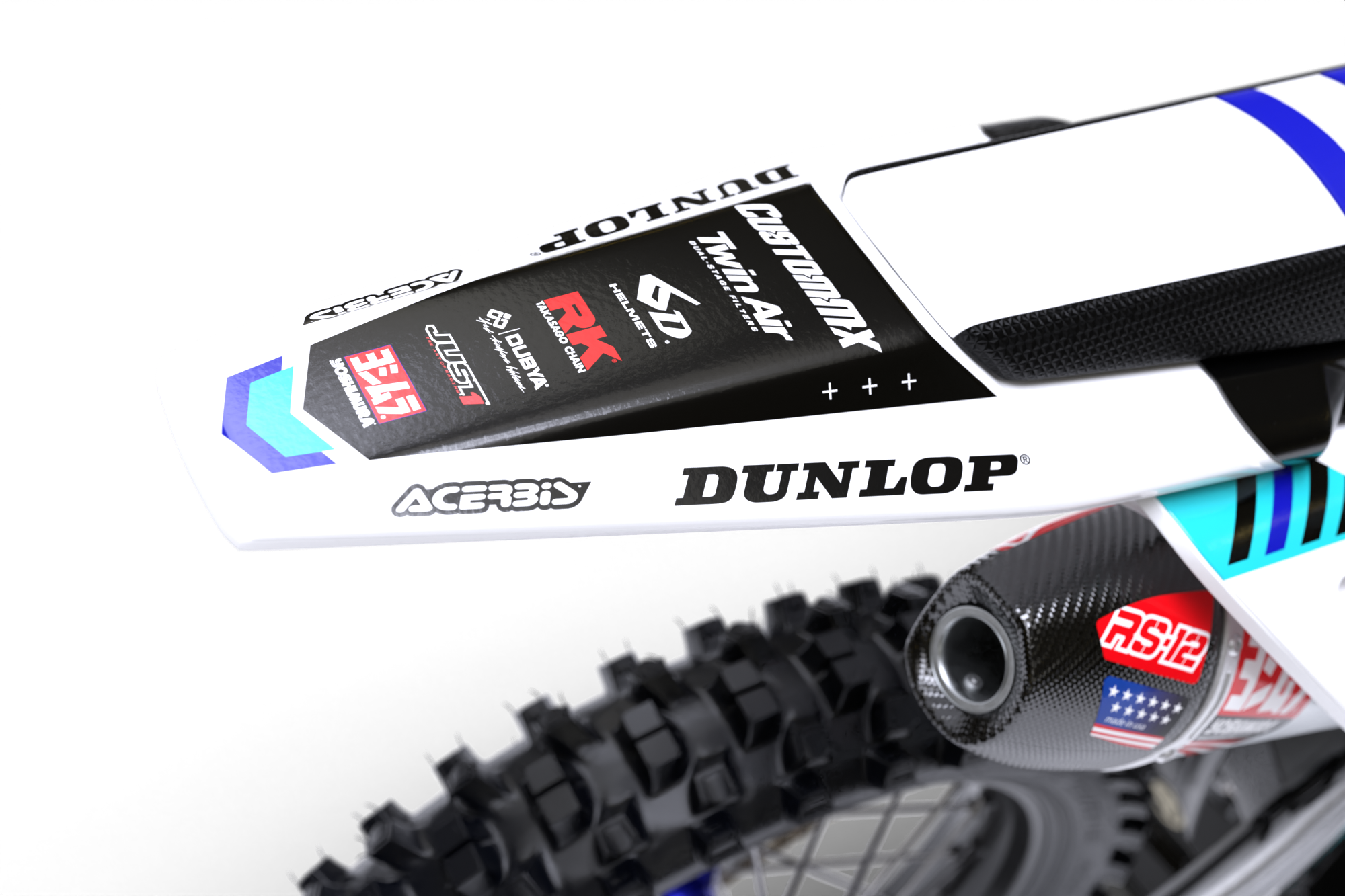 Grit (Cyan) Series - Husqvarna TE / FC / FE / WR / CR / TC Full Graphics Kit - Image 4