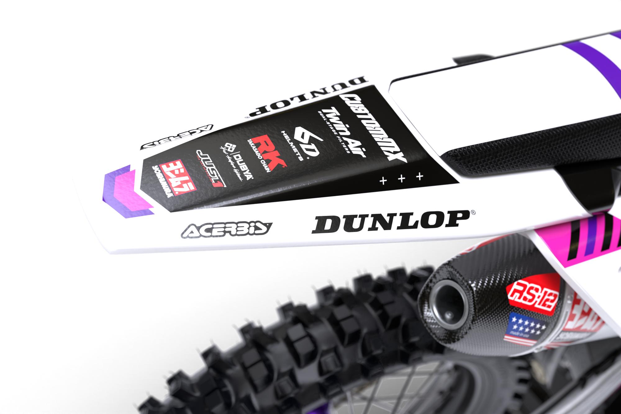 Grit (Pink) Series - Husqvarna TE / FC / FE / WR / CR / TC Full Graphics Kit - Image 4