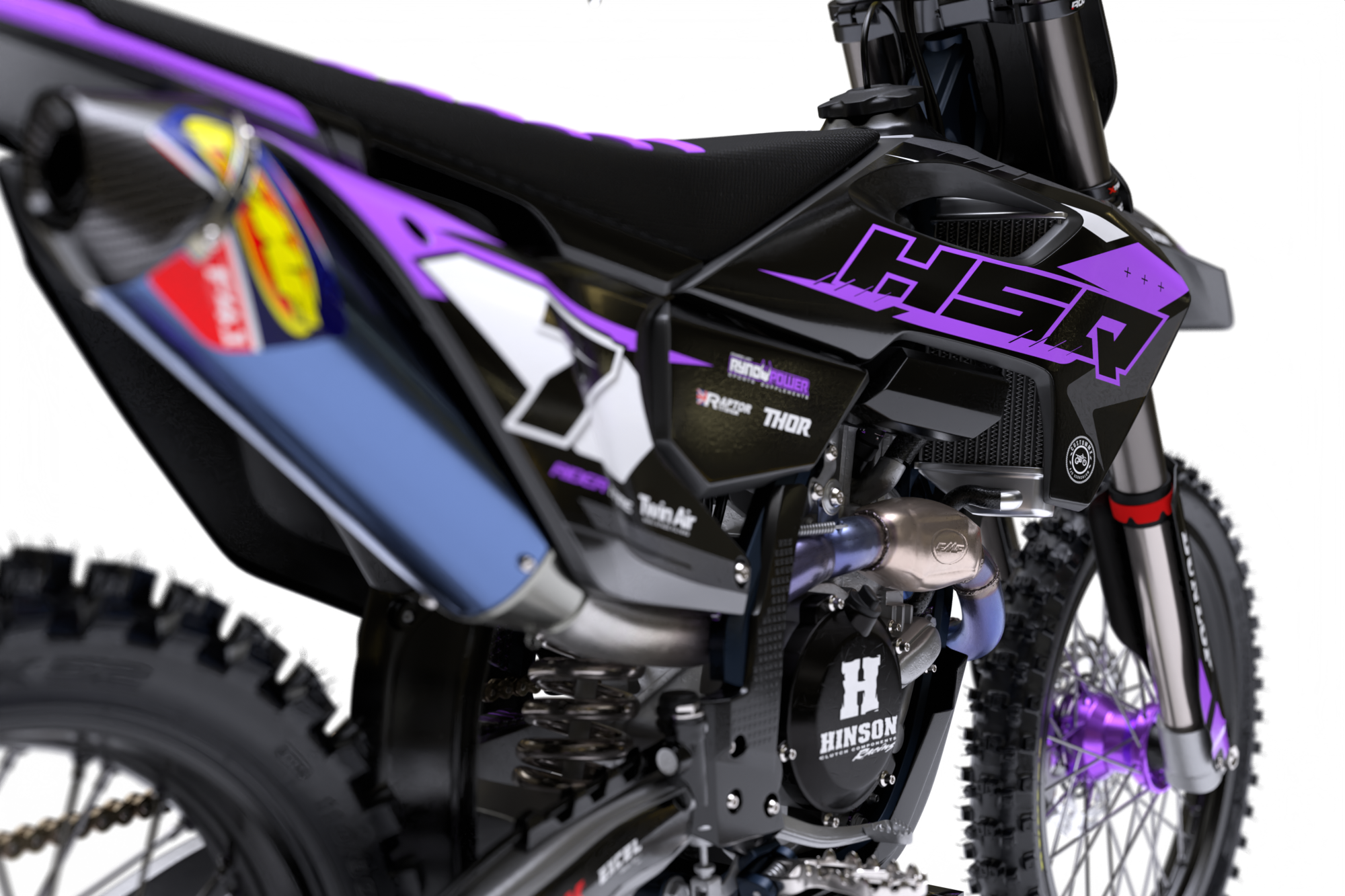Manchester (Lilac) Series - Husqvarna TE / FC / FE / WR / CR / TC Full Graphics Kit - Image 5