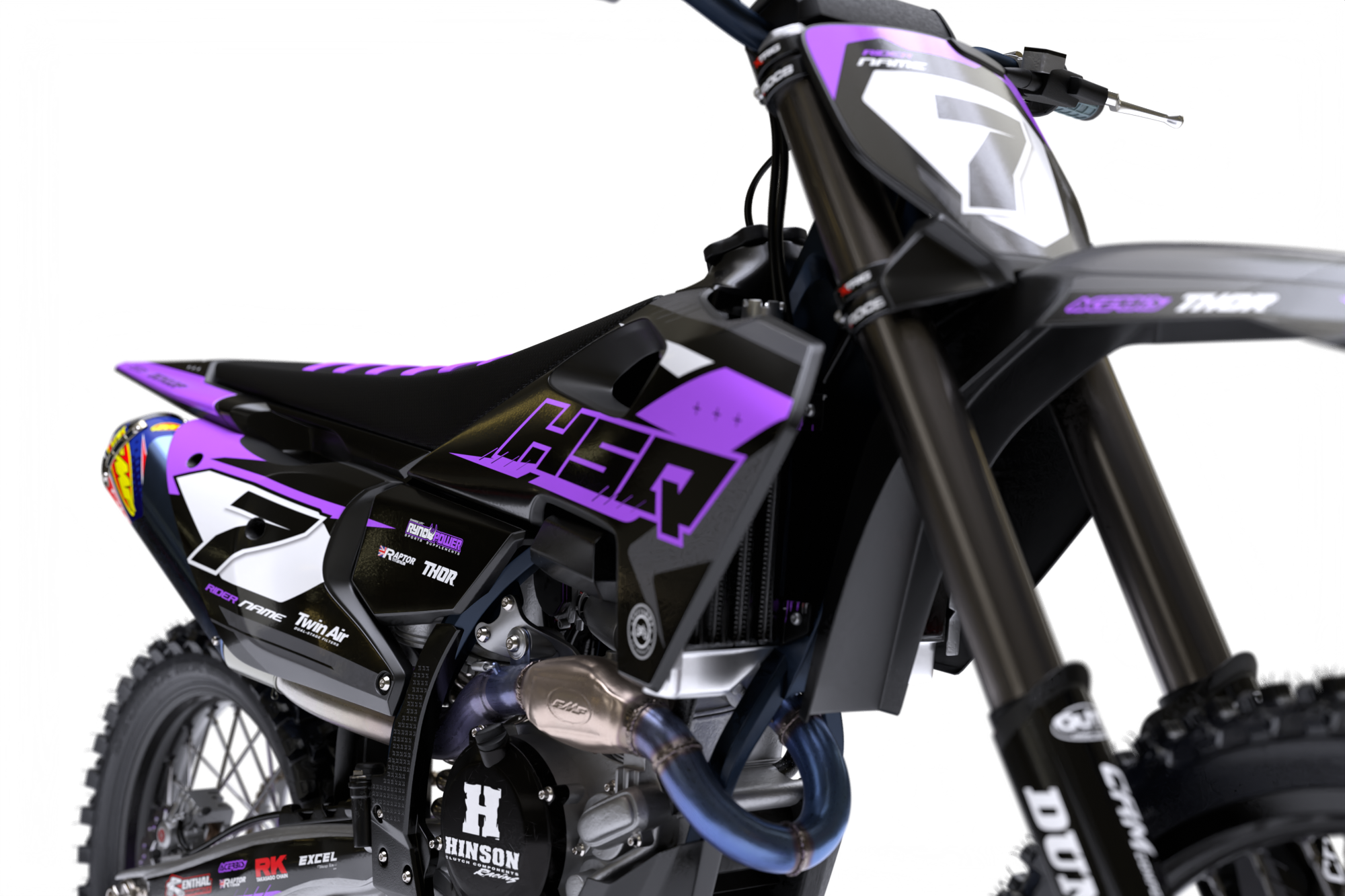 Manchester (Lilac) Series - Husqvarna TE / FC / FE / WR / CR / TC Full Graphics Kit - Image 6