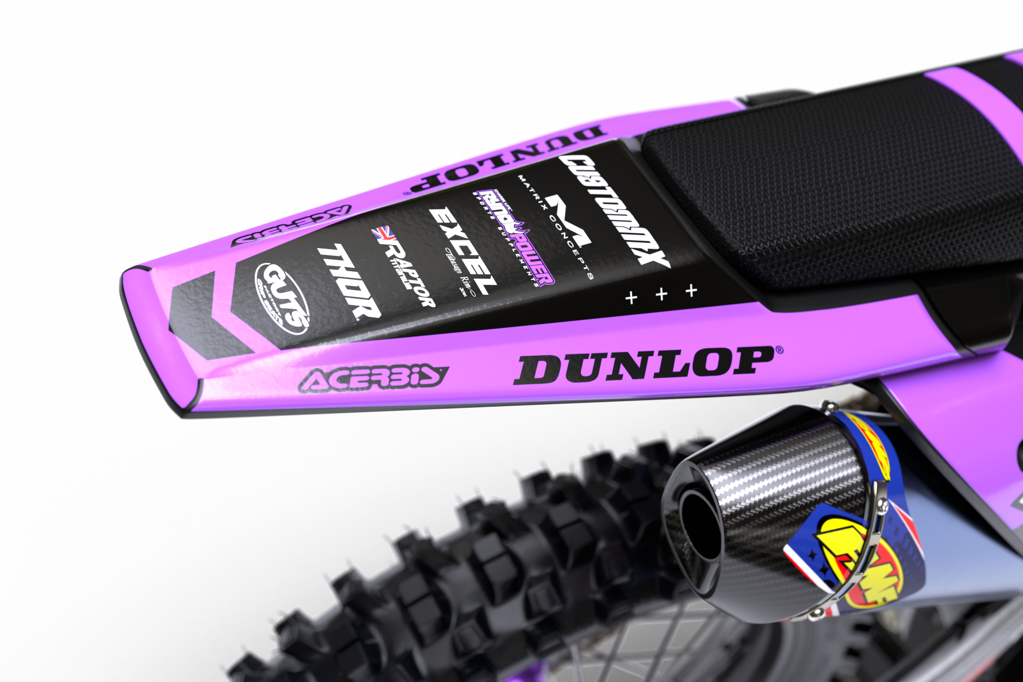 Manchester (Lilac) Series - Husqvarna TE / FC / FE / WR / CR / TC Full Graphics Kit - Image 4
