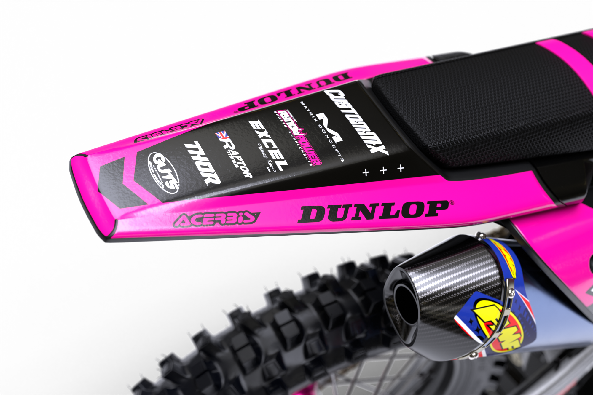 Manchester (Pink) Series - Husqvarna TE / FC / FE / WR / CR / TC Full Graphics Kit - Image 4