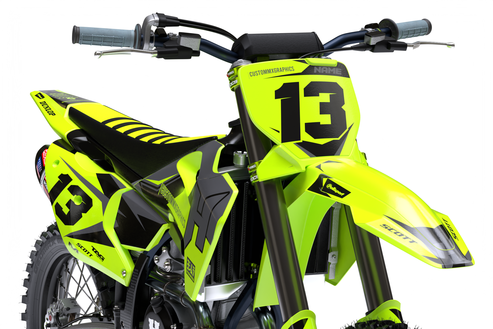 Sharp (Fluorescent Yellow) Series - Husqvarna TE / FC / FE / WR / CR / TC Full Graphics Kit - Image 3