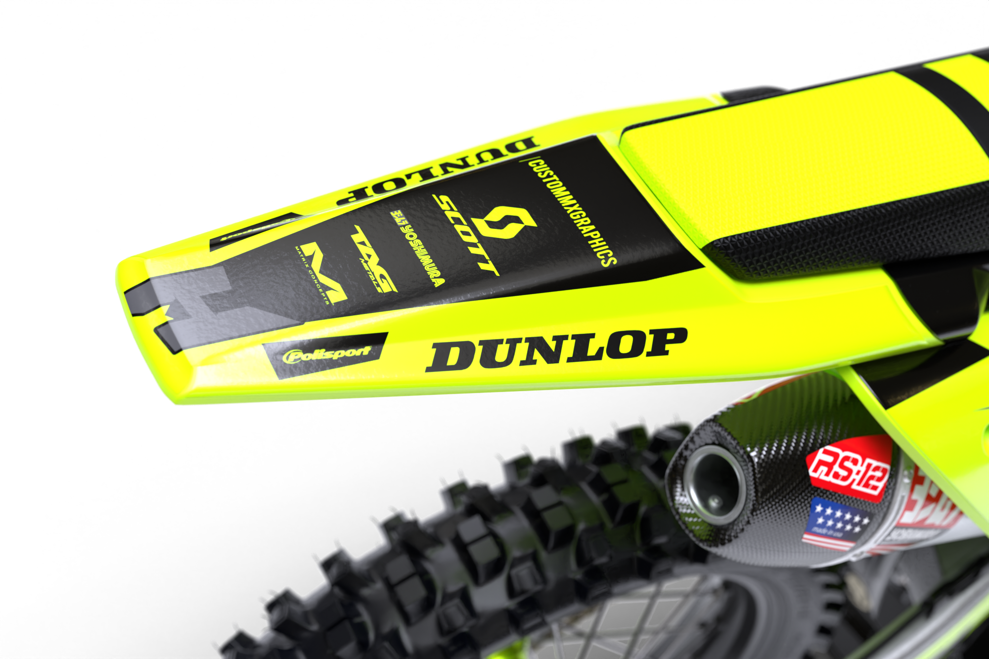 Sharp (Fluorescent Yellow) Series - Husqvarna TE / FC / FE / WR / CR / TC Full Graphics Kit - Image 4