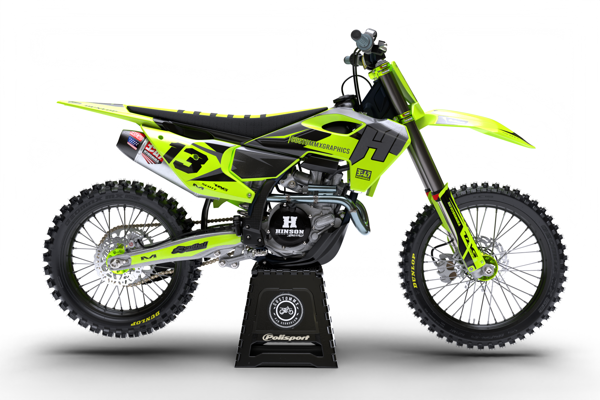 Sharp (Fluorescent Yellow) Series - Husqvarna TE / FC / FE / WR / CR / TC Full Graphics Kit