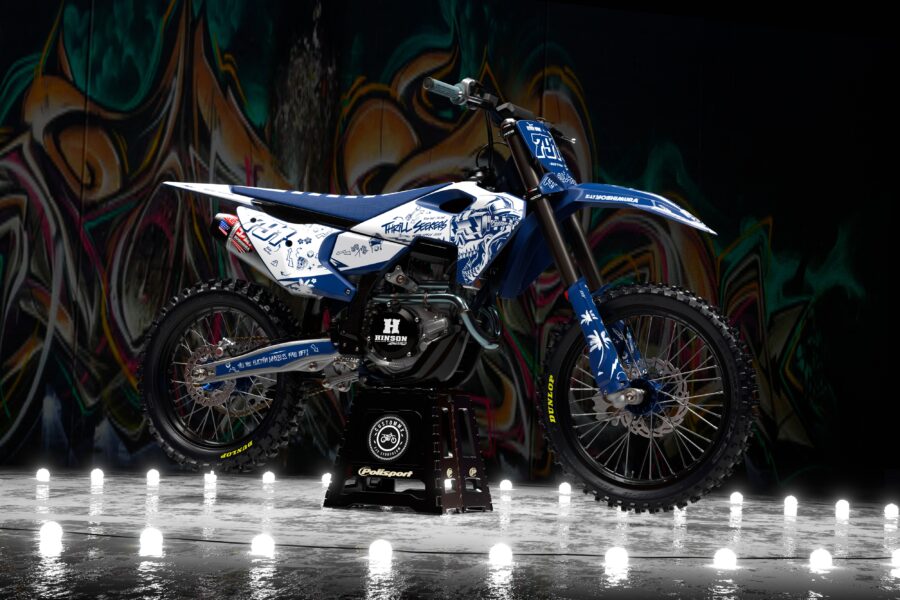 Alternative view of Austin (Blue) Series - Husqvarna TE / FC / FE / WR / CR / TC Full Graphics Kit