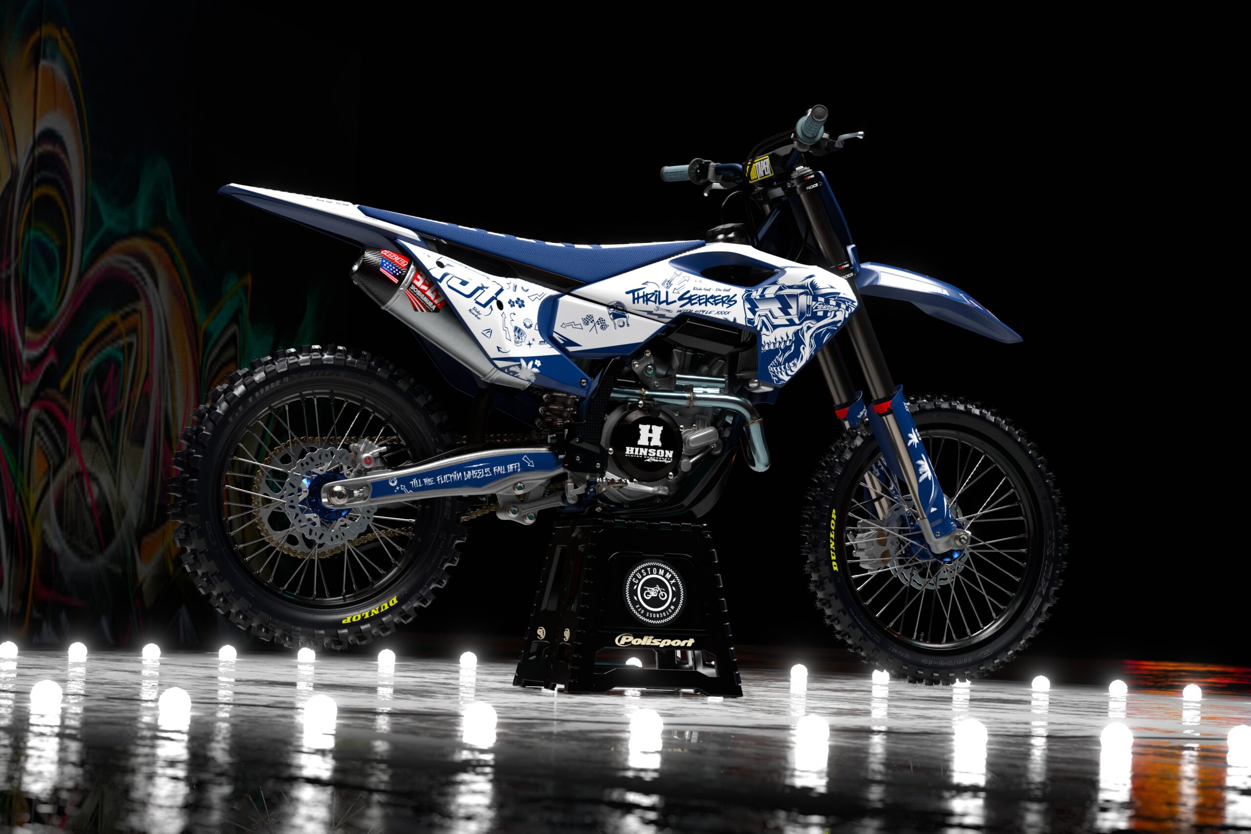 Austin (Blue) Series - Husqvarna TE / FC / FE / WR / CR / TC Full Graphics Kit - Image 3