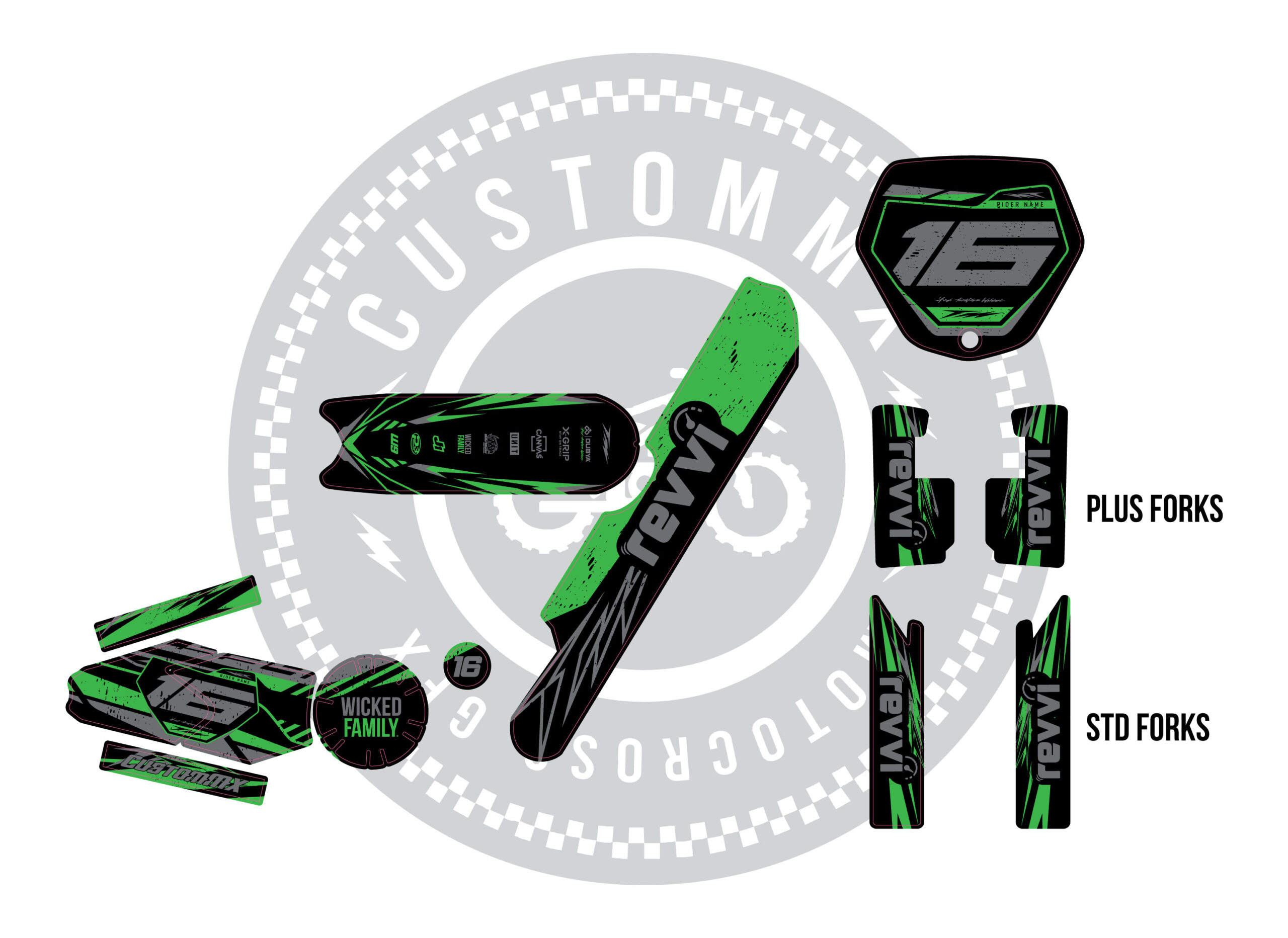 Auckland Green Series - Revvi 12" / Revvi 16" / Revvi 16" Plus models