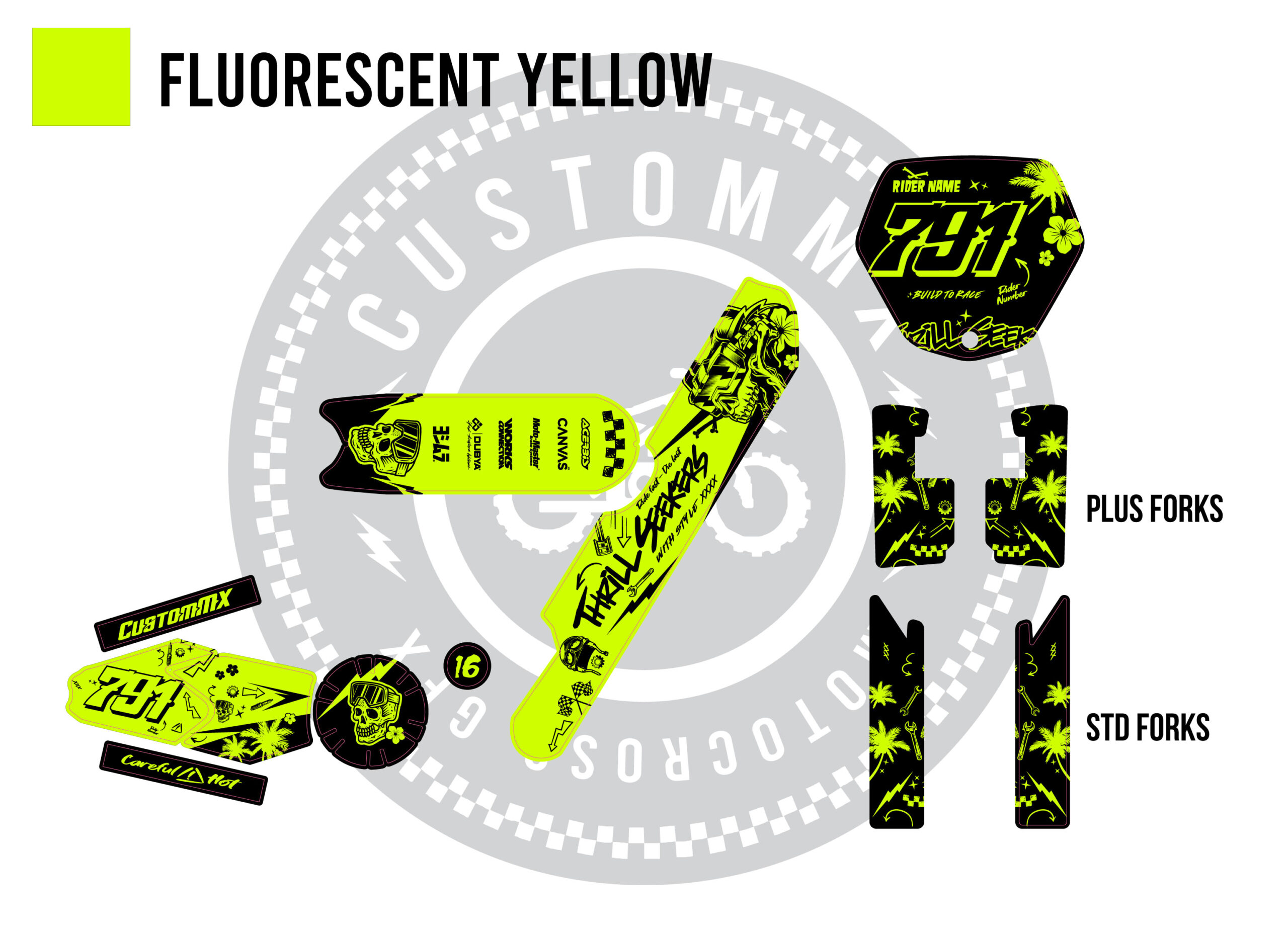 Austin Fluorescent Yello Series - Revvi 12" / Revvi 16" / Revvi 16" Plus models