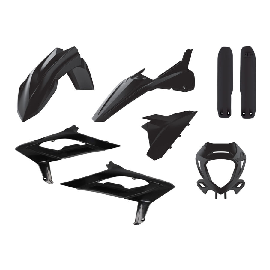 BOX KIT INC FORK GUARDS BETA 125-480RR 2T+4T 23-24 BLACK