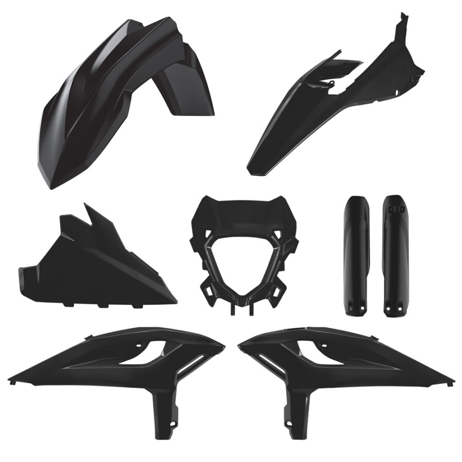 BOX KIT INC FORK GUARDS BETA 125-480RR/X-PRO 25-26 BLACK