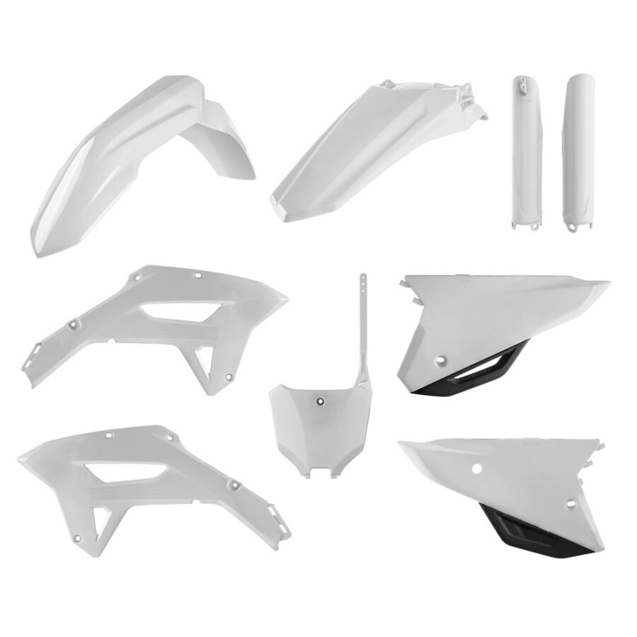 BOX KIT INC FORK GUARDS HONDA CRF250RX 22-24, CRF450RX 21-24 WHITE
