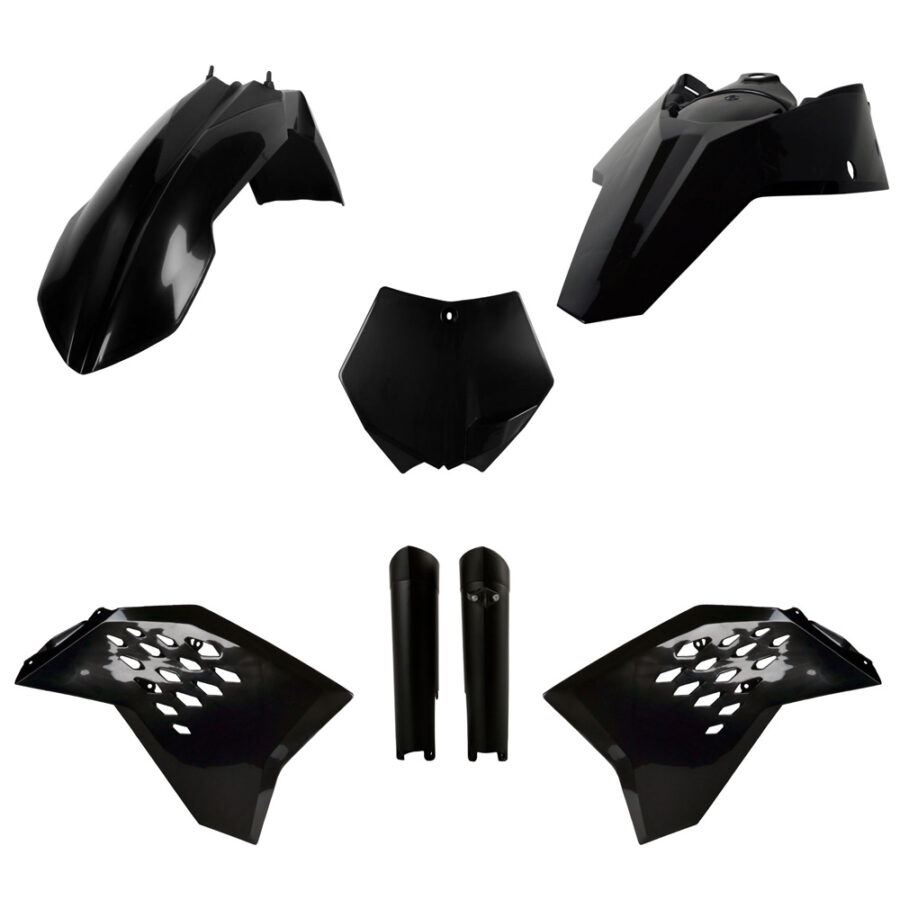 BOX KIT INC FORK GUARDS KTM SX/SX-F 08-10 BLACK