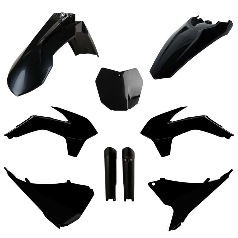 BOX KIT INC FORK GUARDS KTM SX/SX-F/XC/XC-F 13-15, SX250 2016 BLACK
