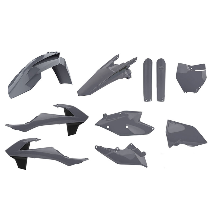 BOX KIT INC FORK GUARDS KTM SX/SX-F/XC/XC-F 16-18, SX250 17-18 NARDO GREY