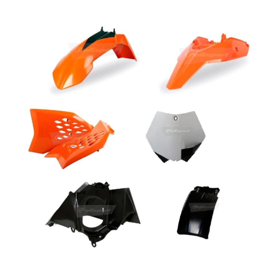 BOX KIT KTM SX65 12-15 ORANGE/WHITE OEM 13-15