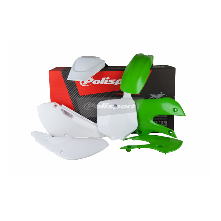 BOX KIT KAWASAKI KX65 00-25 GREEN 05/WHITE (OEM 13-15)